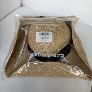 Furtalk Women's Tan Straw Hat